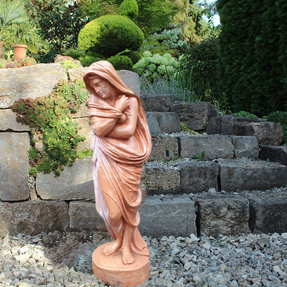 Impruneta Terracotta Statue Winter
